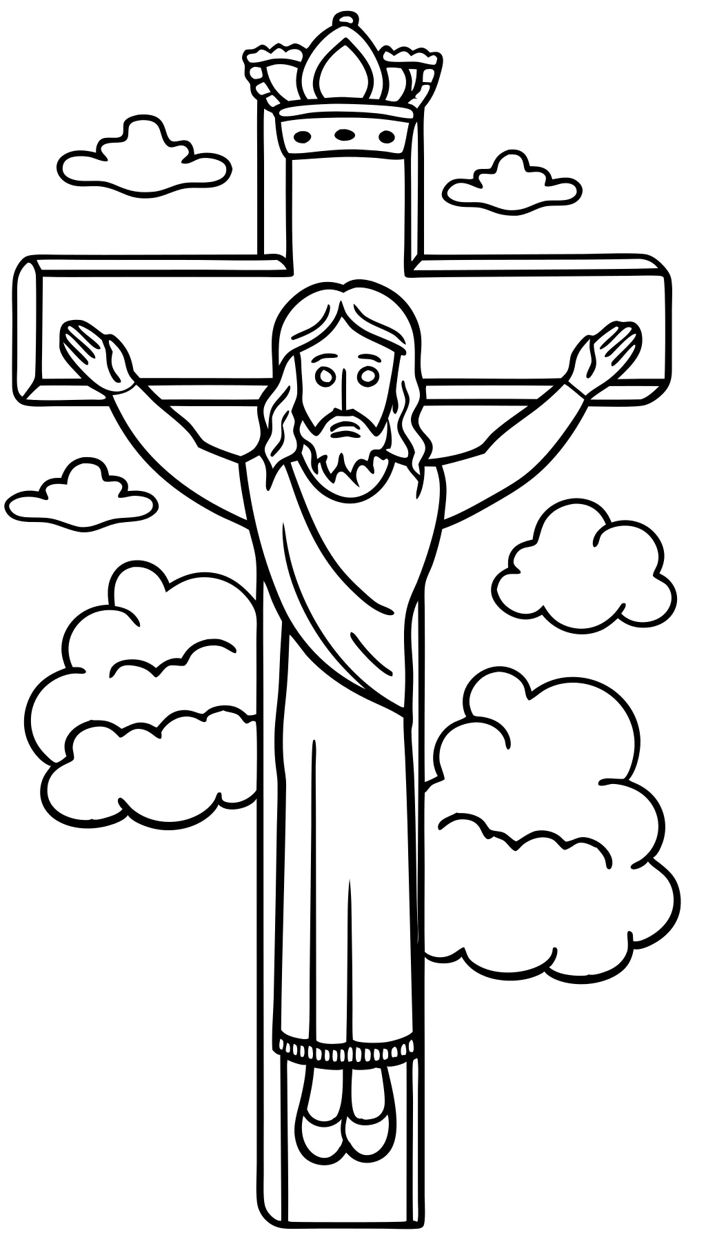 jesus on the cross coloring page